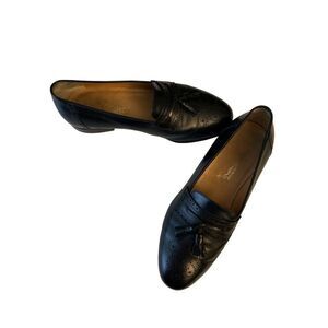 Salvatore Ferragamo leather tassel loafers dress shoes black women's size 8